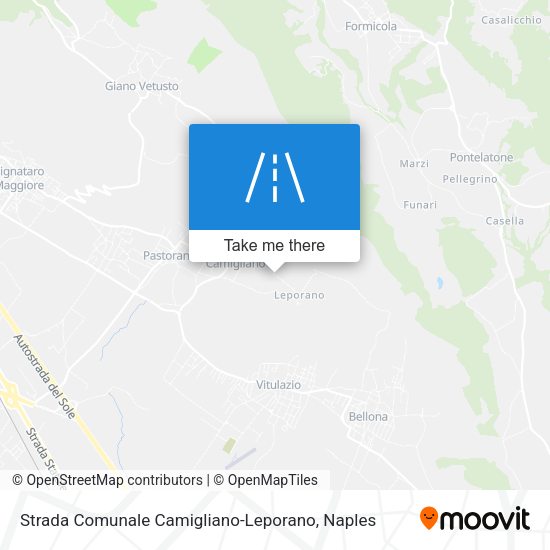 Strada Comunale Camigliano-Leporano map