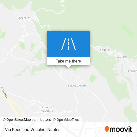 Via Rocciano Vecchio map