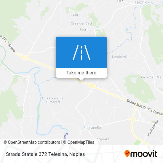 Strada Statale 372 Telesina map