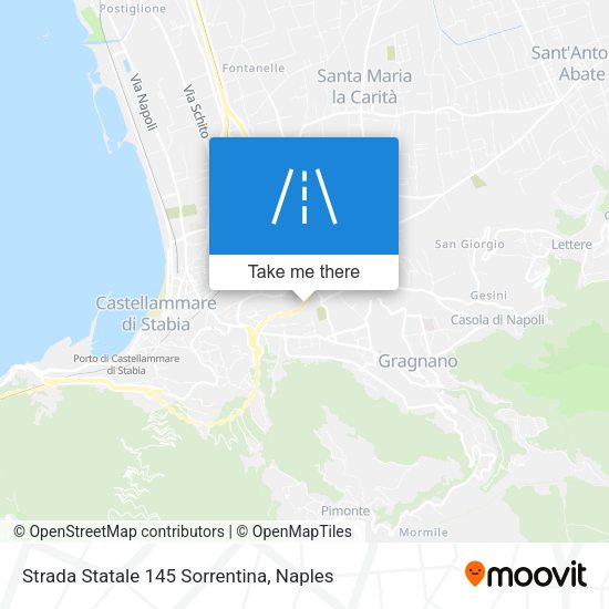 Strada Statale 145 Sorrentina map