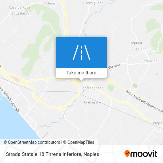 Strada Statale 18 Tirrena Inferiore map