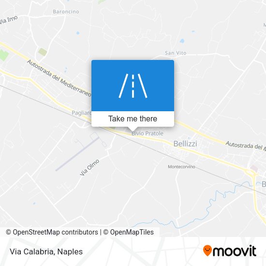 Via Calabria map