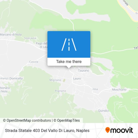 Strada Statale 403 Del Vallo Di Lauro map