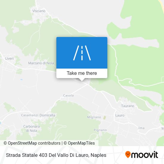 Strada Statale 403 Del Vallo Di Lauro map
