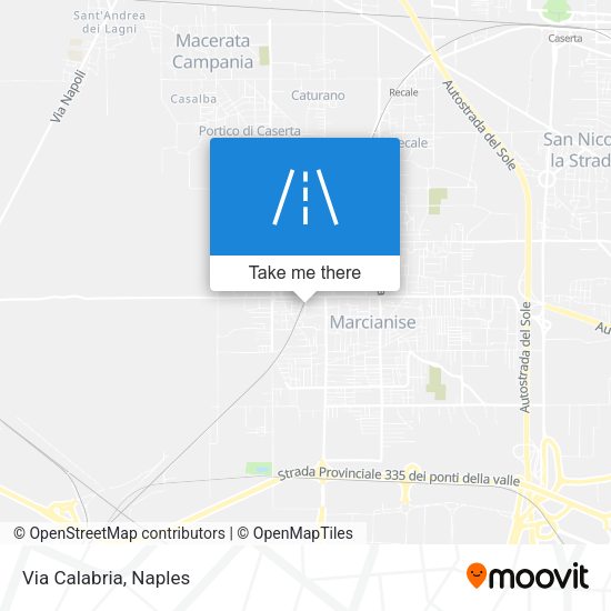Via Calabria map