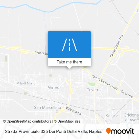 Strada Provinciale 335 Dei Ponti Della Valle map