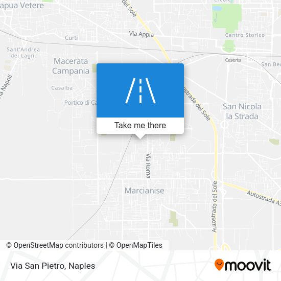 Via San Pietro map