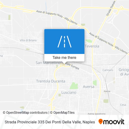 Strada Provinciale 335 Dei Ponti Della Valle map