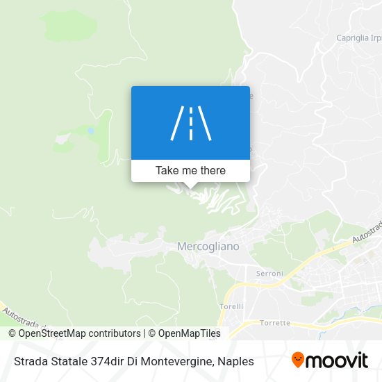 Strada Statale 374dir Di Montevergine map