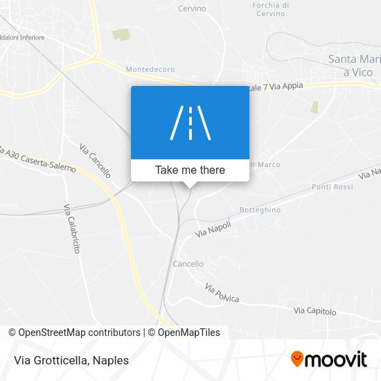 Via Grotticella map