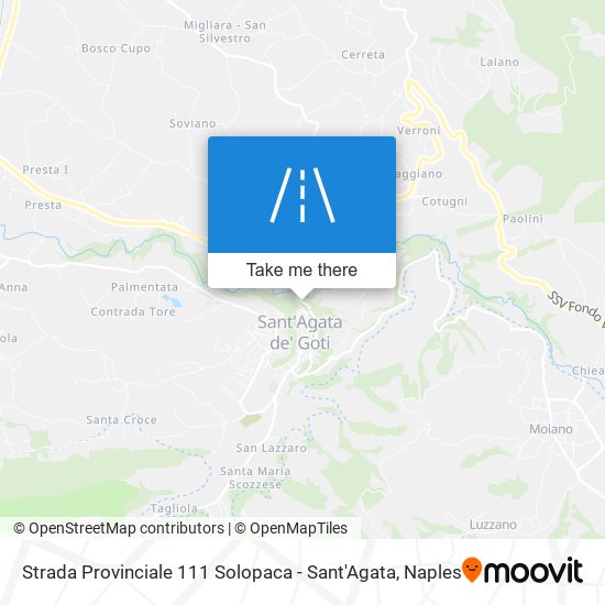 Strada Provinciale 111 Solopaca - Sant'Agata map