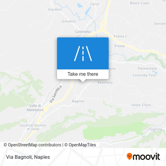 Via Bagnoli map