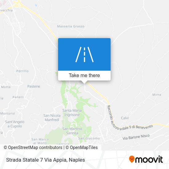 Strada Statale 7 Via Appia map