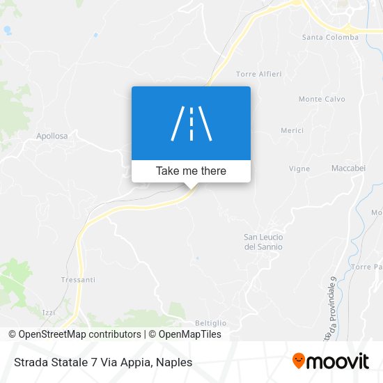 Strada Statale 7 Via Appia map