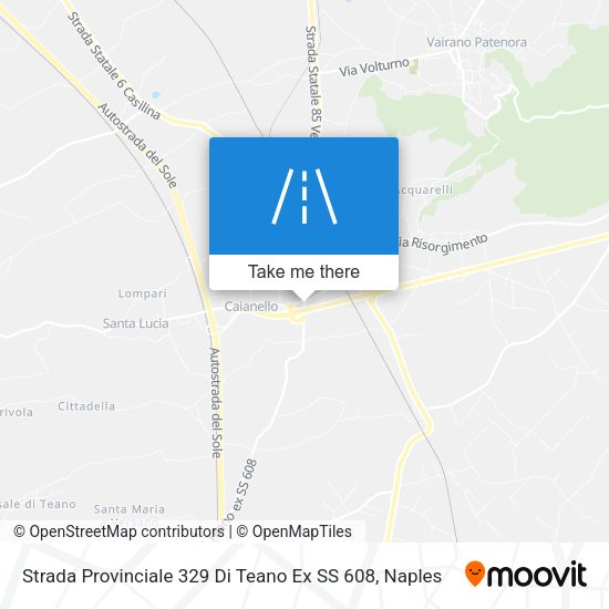 Strada Provinciale 329 Di Teano Ex SS 608 map