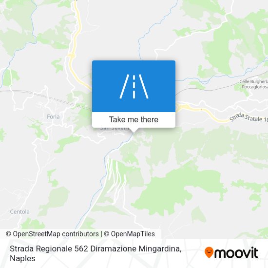 Strada Regionale 562 Diramazione Mingardina map
