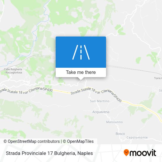 Strada Provinciale 17 Bulgheria map