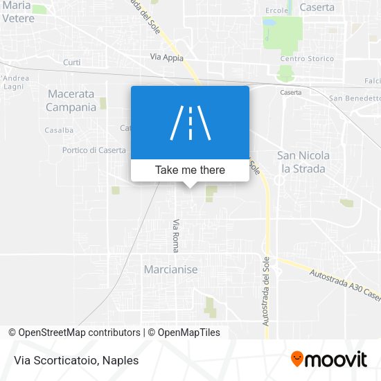 Via Scorticatoio map
