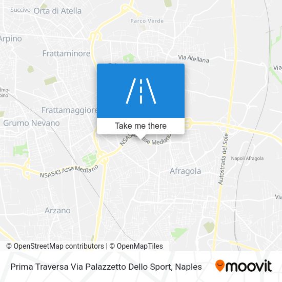 Prima Traversa Via Palazzetto Dello Sport map