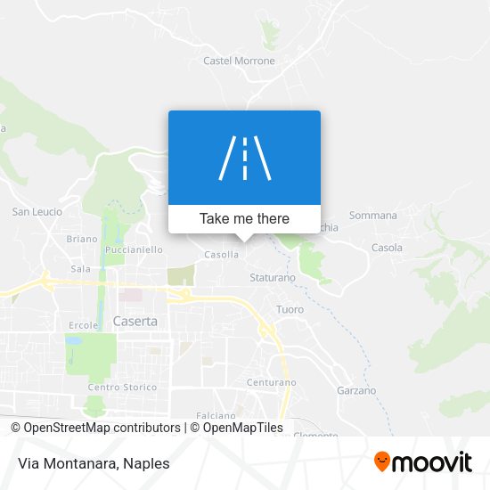 Via Montanara map