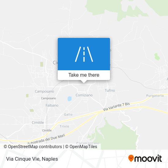 Via Cinque Vie map