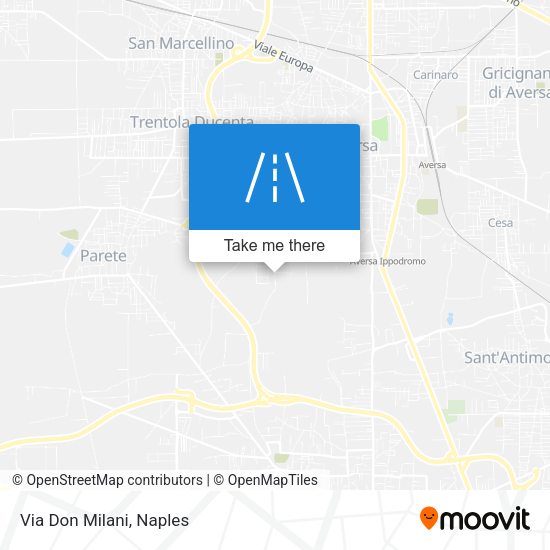 Via Don Milani map