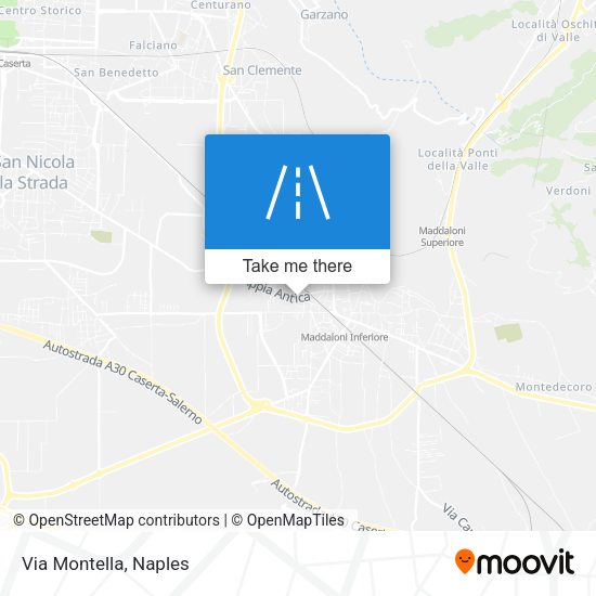 Via Montella map