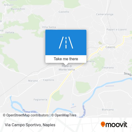 Via Campo Sportivo map