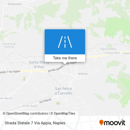 Strada Statale 7 Via Appia map