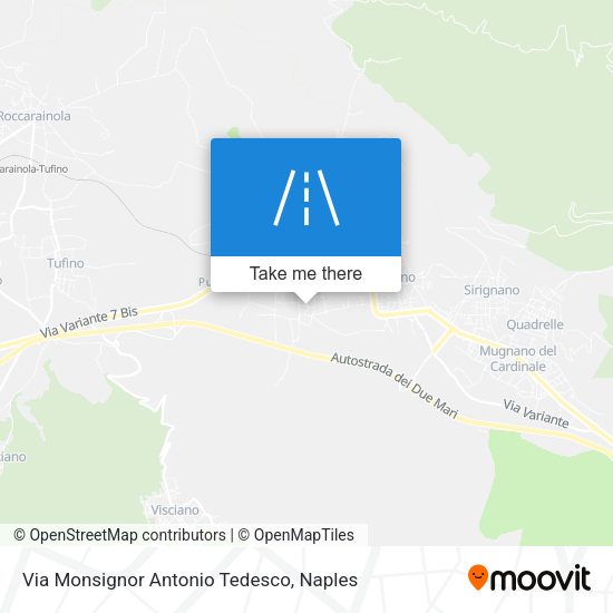 Via Monsignor Antonio Tedesco map