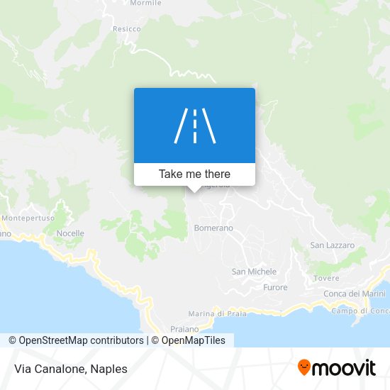 Via Canalone map