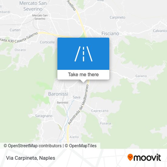 Via Carpineta map
