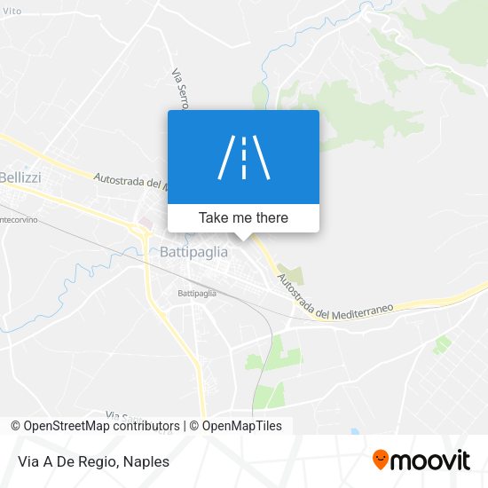 Via A De Regio map