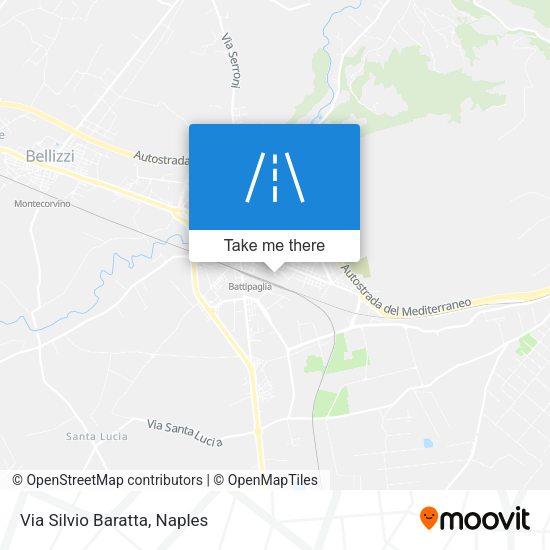 Via Silvio Baratta map
