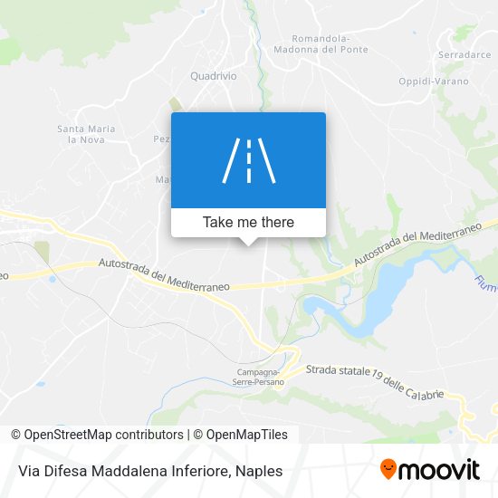 Via Difesa Maddalena Inferiore map