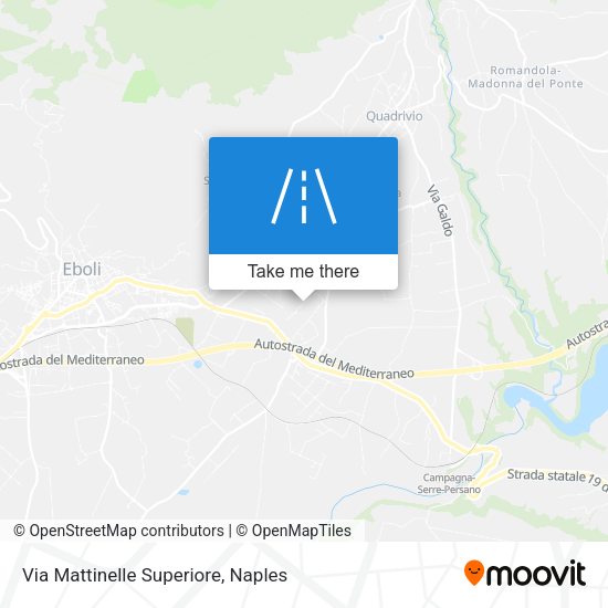 Via Mattinelle Superiore map