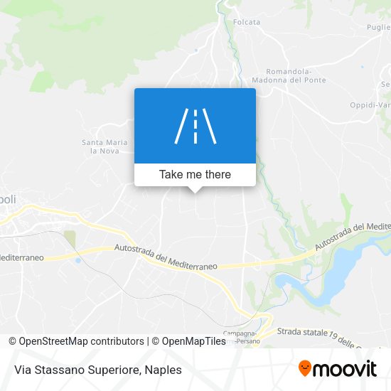 Via Stassano Superiore map