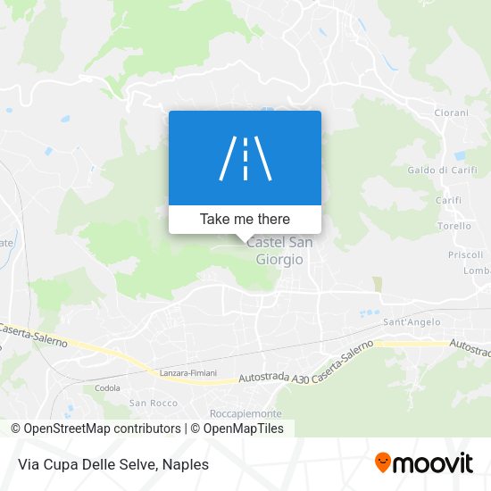 Via Cupa Delle Selve map