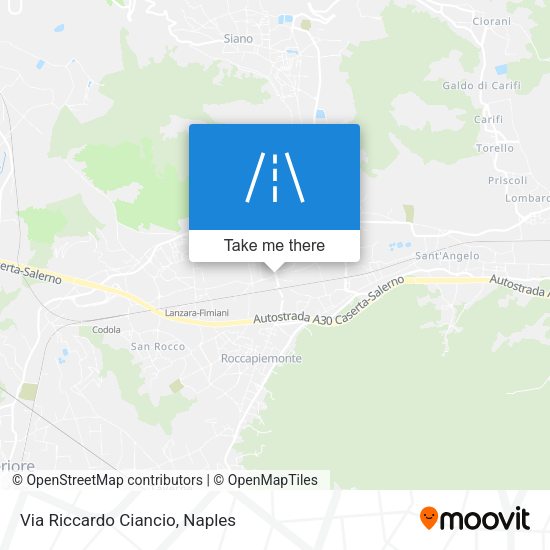 Via Riccardo Ciancio map