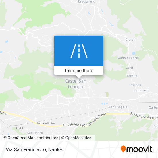 Via San Francesco map