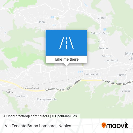 Via Tenente Bruno Lombardi map