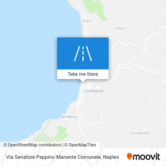 Via Senatore Peppino Manente Comunale map