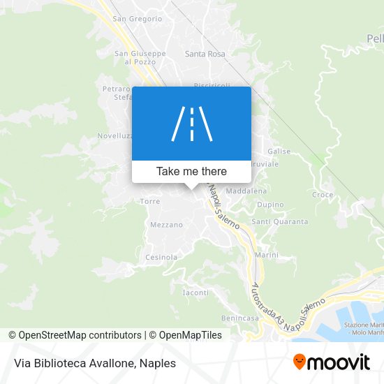 Via Biblioteca Avallone map
