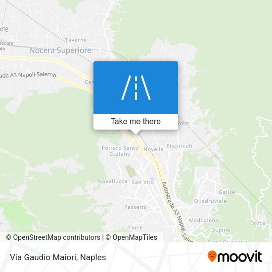 Via Gaudio Maiori map