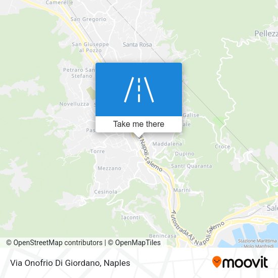 Via Onofrio Di Giordano map