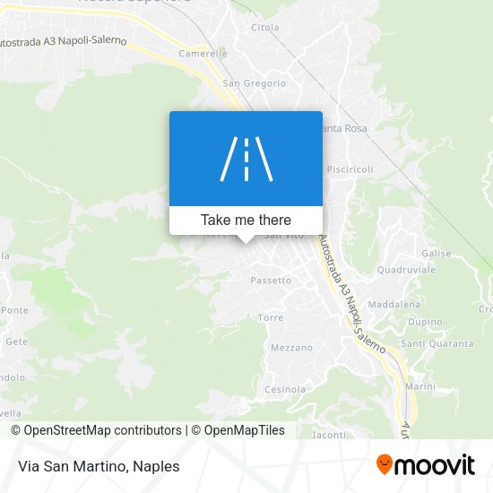 Via San Martino map