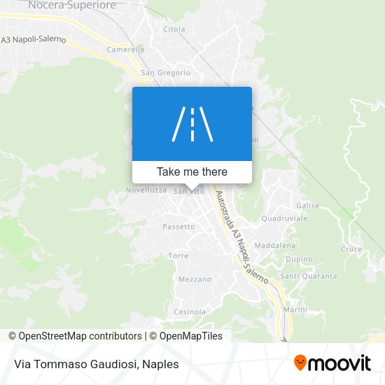 Via Tommaso Gaudiosi map