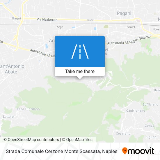 Strada Comunale Cerzone Monte Scassata map