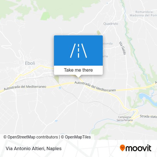 Via Antonio Altieri map