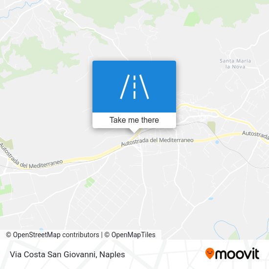 Via Costa San Giovanni map